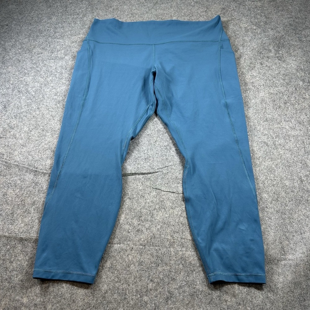 Lululemon Align Leggings Women's 14 High Rise 25" Pockets Nulu Capture Blue